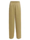Vince Mid-rise Side Strap Wide-leg Pants In Earthly