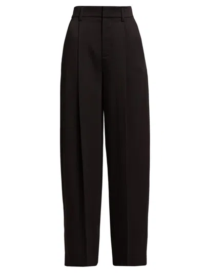 Vince Women's Satin Wide-leg Trousers In Black