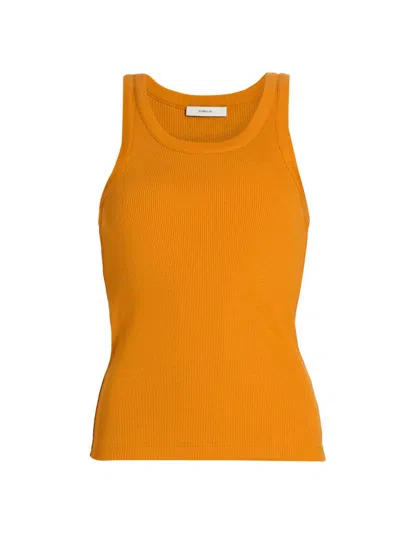 Vince Women's Scoopneck Cotton-blend Tank In Orange