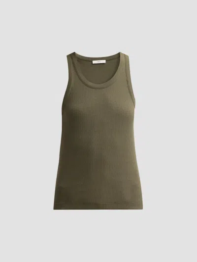Vince Women's Scoopneck Cotton-blend Tank In Green