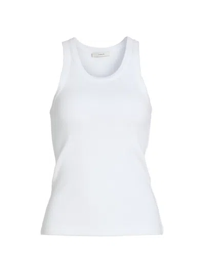 Vince Women's Scoopneck Cotton-blend Tank In White