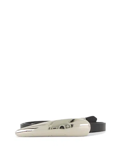 Vince Women's Sculptural Plaque Slim Leather Belt In Multi