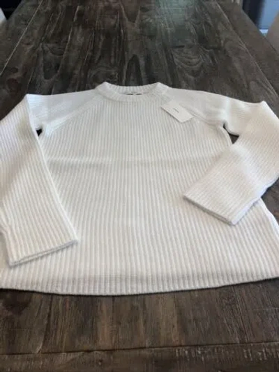 Pre-owned Vince Women's Shaker Rib Crew - Size S In White