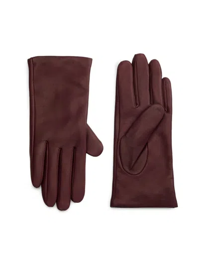 Vince Women's Short Classic Nappa Gloves In Purple