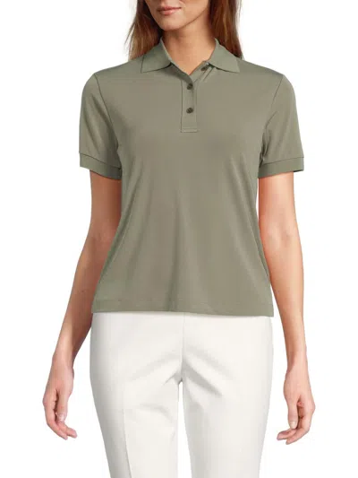 Vince Women's Short-sleeve Polo Shirt In Green