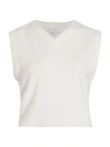 Vince Women's Shrunken Wool & Cashmere-blend Vest In Off White