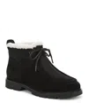 Vince Sierra Suede Lug-sole Ankle Boots In Black