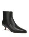 Vince Simone Leather Ankle Boots In Black