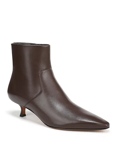 Vince Women's Simone Leather Ankle Boots In Brown