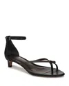 Vince Siri Ankle Strap Kitten Heel Sandal In Black/brown