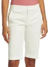 Vince Women's Slim Fit Bermuda Shorts In Off White