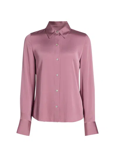 Vince Women's Slim-fit Classic Shirt In Dusty Peony