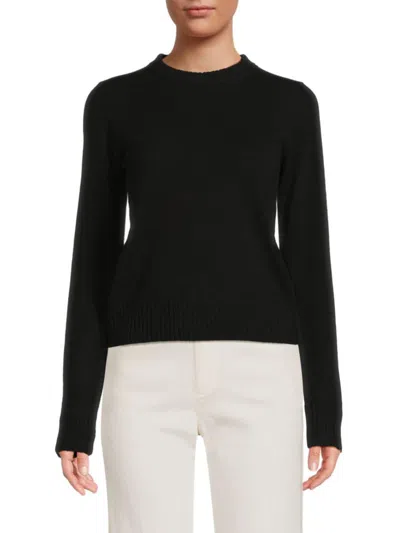 Vince Women's Solid Cashmere Sweater In Black