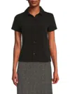 Vince Stretch-jersey Shirt In Black