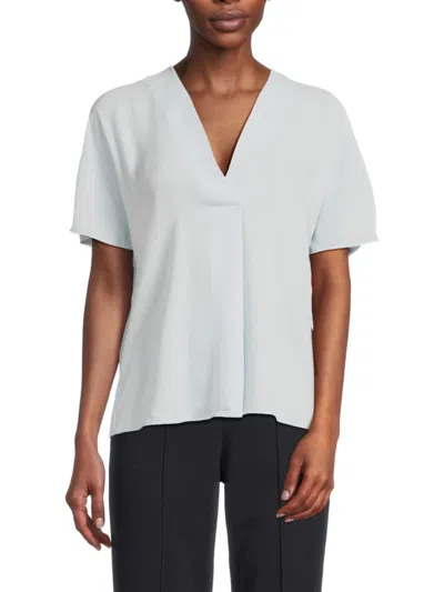 Vince Women's Solid Surplice Top In Sky
