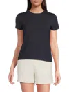 Vince Women's Solid T-shirt In Black