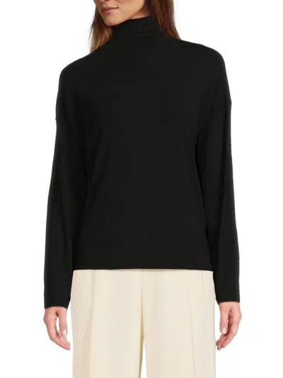 Vince Women's Solid Turtleneck Sweater In Black