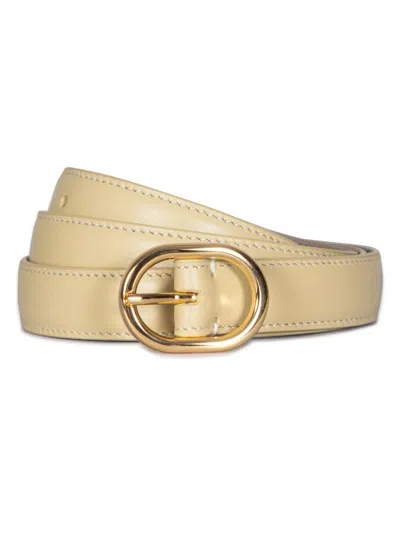 Vince Women's Spazzolato Leather Belt In Yellow