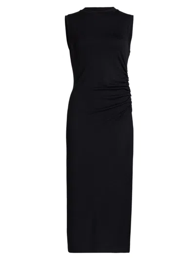 Vince Women's Stretch Jersey Sleeveless Midi-dress In Black