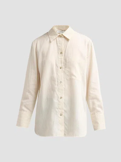 Vince Women's Stripe Button-front Shirt In Neutral