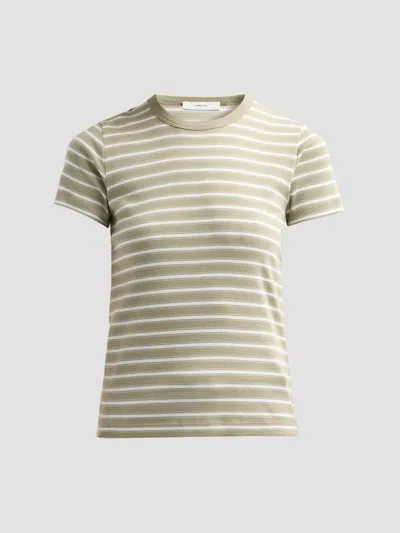 Vince Women's Striped Cotton-blend T-shirt In Neutral