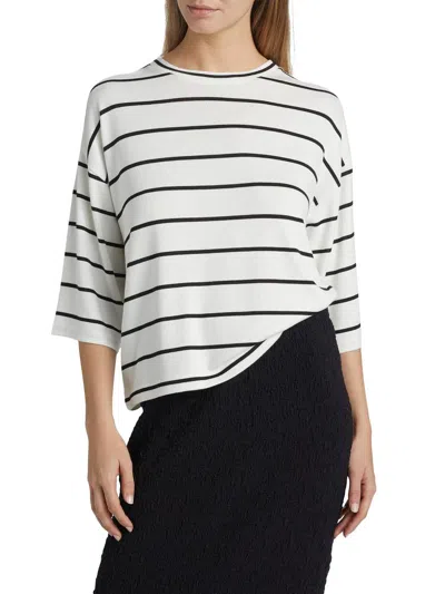 Vince Women's Striped Wide Sleeve T-shirt In Multi