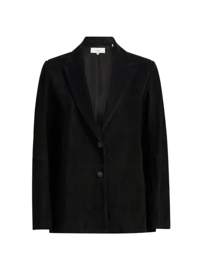 Vince Women's Suede Blazer In Black