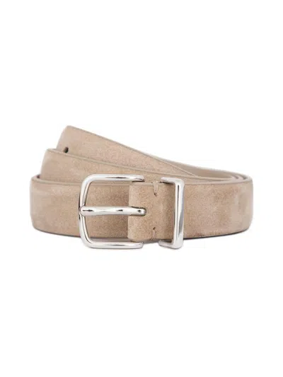 Vince Women's Suede Polished Buckle Belt In Brown
