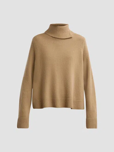Vince Women's Swing Rib-knit Wool-cashmere Sweater In Brown