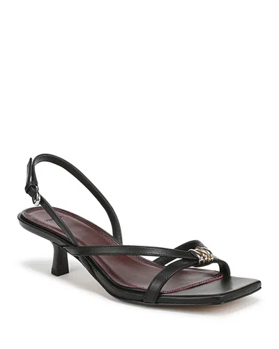 Vince Tali Slingback Kitten Heel Sandal In Black