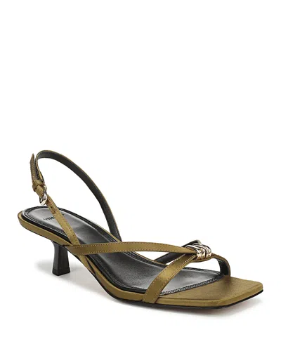 Vince Tali Slingback Kitten Heel Sandal In Green