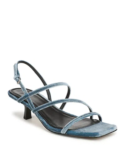Vince Women's Tania Velvet Sandals In Blue