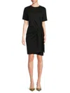 Vince Women's Tie Pima Cotton T-shirt Minidress In Black