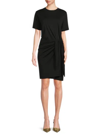 Vince Women's Tie Pima Cotton T-shirt Minidress In Black