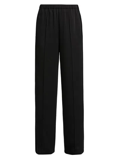 Vince Women's Tuxedo Stripe Mid-rise Trousers In Black