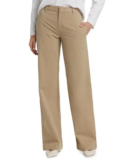 Vince Women's Twill Wide-leg Pants In Brown