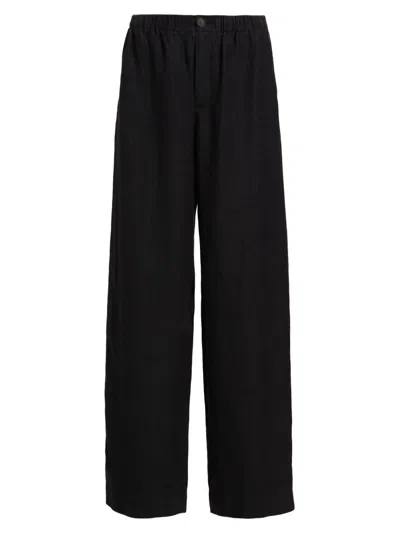Vince Women's Utility Hemp Straight-leg Pants In Black