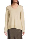 Vince Women's V-neck Wool & Cashmere Sweater In Beige