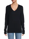 Vince Women's V-neck Wool & Cashmere Tunic Sweater In Coastal