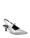 Vince Pandora Pointed Toe Slingback Pump In Silver