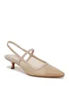 Vince Women's Venice Pointed Toe Mesh Kitten Heel Slingback Pumps In Birchsand