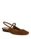 Vince Venice Suede Slingback Ballerina Flats In Brown