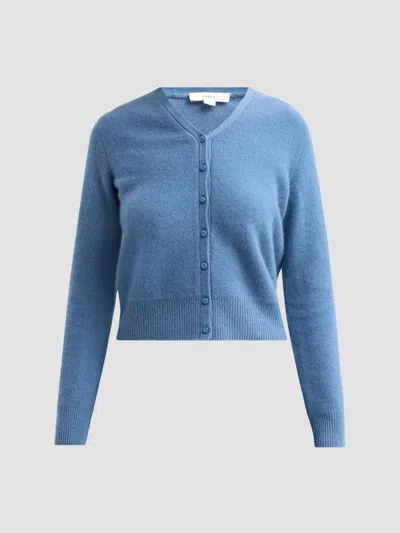 Vince Women's V-neck Cashmere Cardigan In Blue