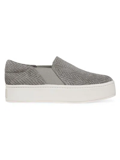 Vince Warren Suede Slip-on Sneaker In Gray
