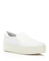 Vince Warren Platform Slip-on Sneakers In Plaster Leather