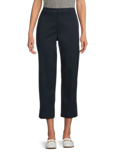 Vince Women's Washed Cotton Stretch Chino Pants In Black
