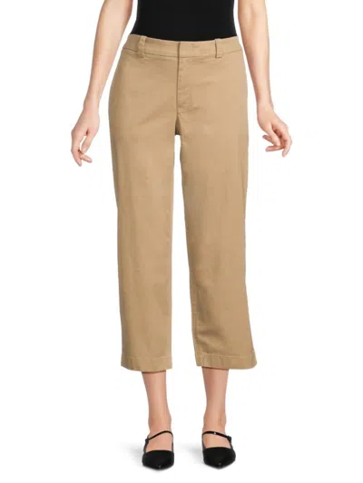 Vince Women's Washed Cotton Stretch Chino Pants In Brown