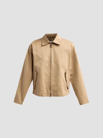 Vince Women's Washed Cotton Twill Zip-front Jacket In Nude