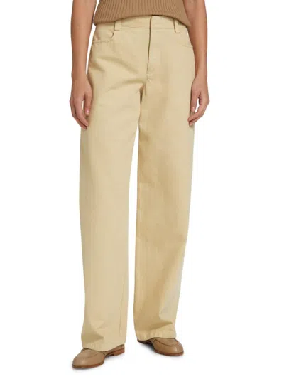 Vince Women's Washed Twill Wide-leg Pants