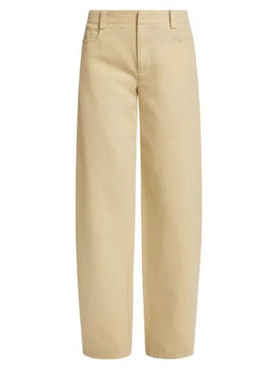 Vince Women's Washed Twill Wide-leg Pants In Haystack